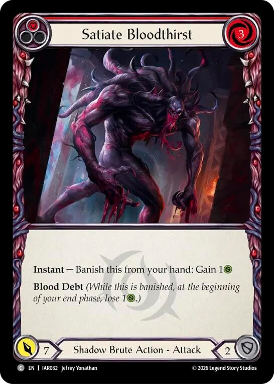 Image for Satiate Bloodthirst (Red) (IAR032) (Usurp the Shadow Throne) (IAR) - Flesh and Blood TCG