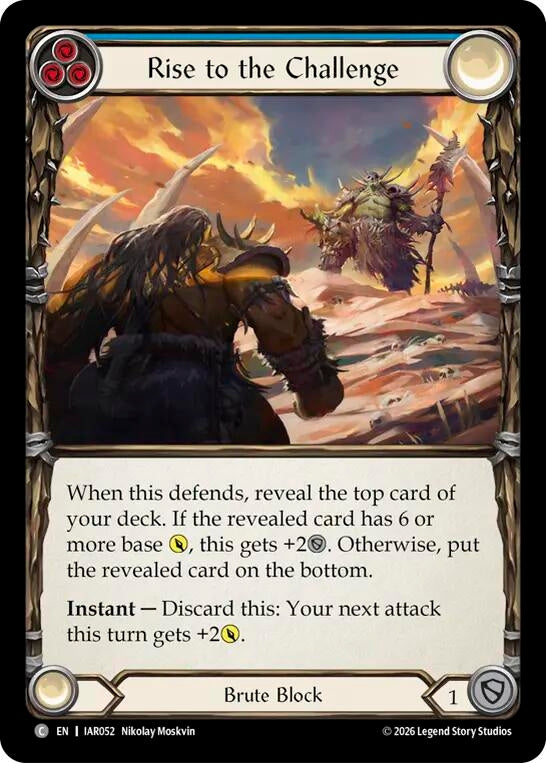 Image for Rise to the Challenge (Blue) (IAR052) (Usurp the Shadow Throne) (IAR) - Flesh and Blood TCG