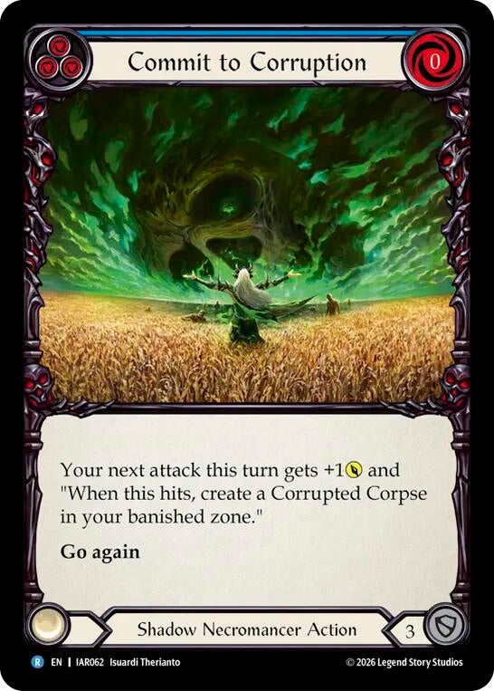 Image for Commit to Corruption (Blue) (IAR062) (Usurp the Shadow Throne) (IAR) - Flesh and Blood TCG