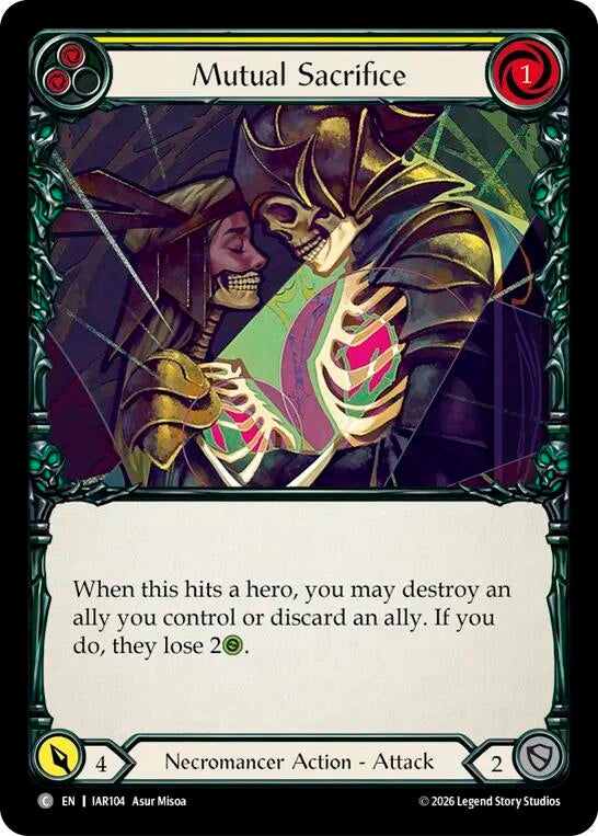 Image for Mutual Sacrifice (Yellow) (IAR104) (Usurp the Shadow Throne) (IAR) - Flesh and Blood TCG