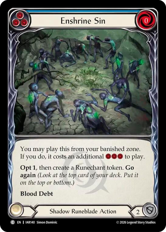 Image for Enshrine Sin (Blue) (IAR140) (Usurp the Shadow Throne) (IAR) - Flesh and Blood TCG