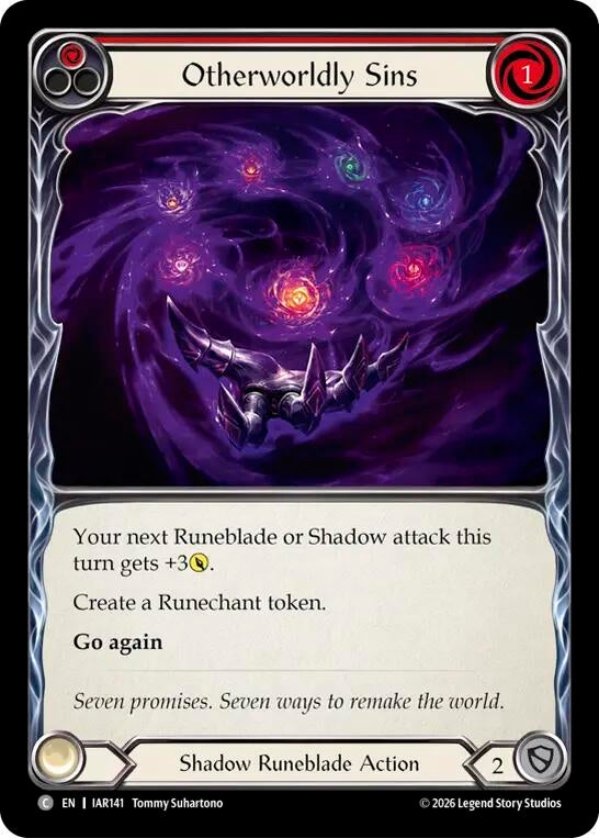 Image for Otherworldly Sins (Red) (IAR141) (Usurp the Shadow Throne) (IAR) - Flesh and Blood TCG