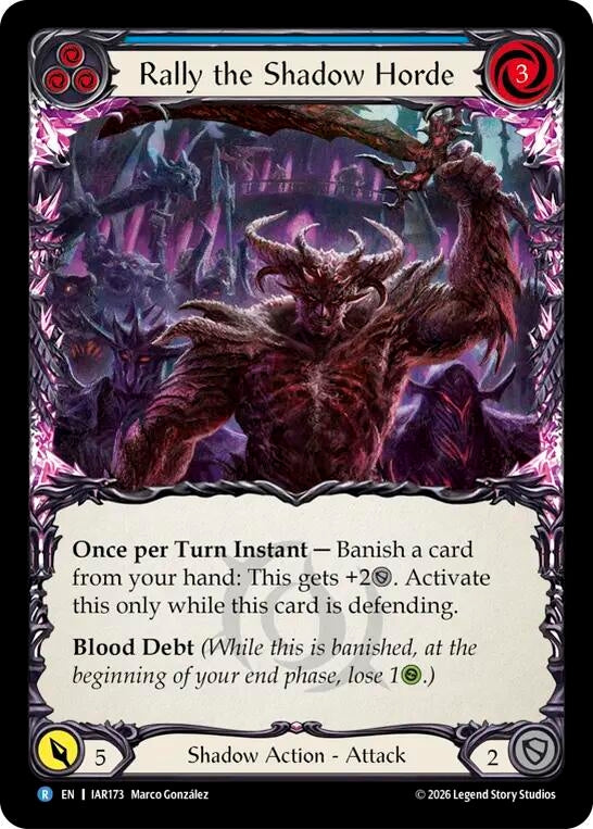Image for Rally the Shadow Horde (Blue) (IAR173) (Usurp the Shadow Throne) (IAR) - Flesh and Blood TCG
