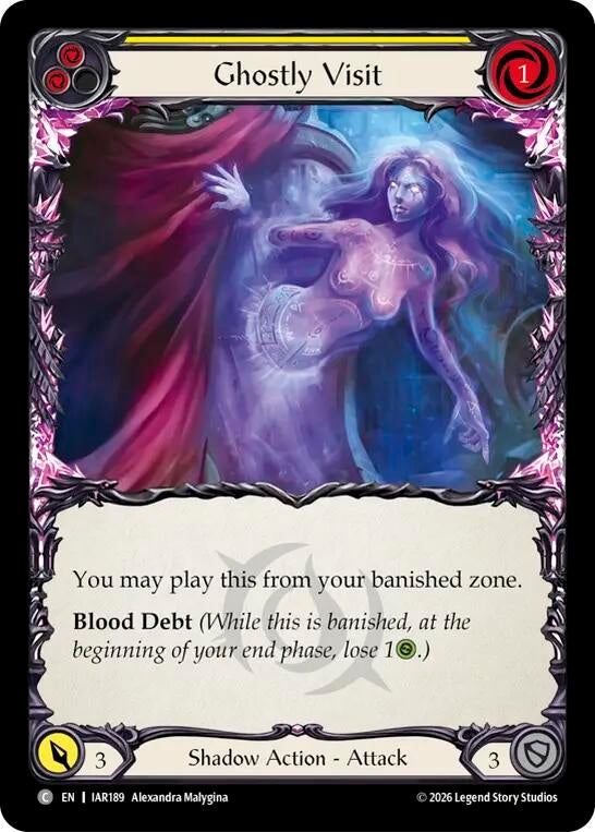 Image for Ghostly Visit (Yellow) (IAR189) (Usurp the Shadow Throne) (IAR) - Flesh and Blood TCG