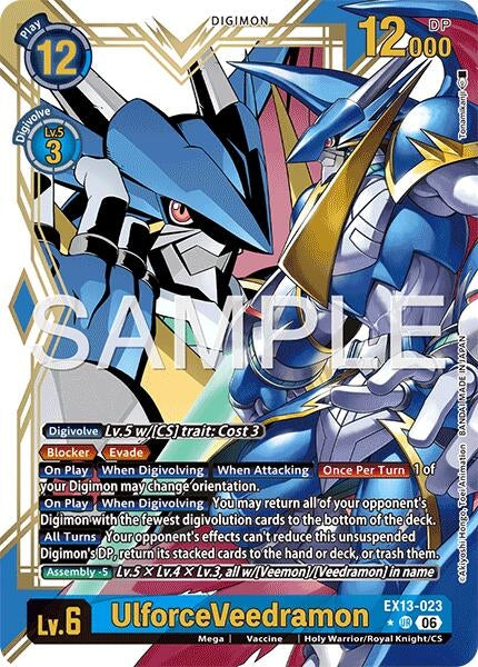 Image for UlforceVeedramon (Alternate Art) (EX13-023 UR) (Chivalrous XIII) (EX-13) - Digimon Card Game
