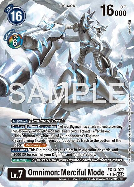 Image for Omnimon: Merciful Mode (Alternate Art) (EX13-077 SEC) (Chivalrous XIII) (EX-13) - Digimon Card Game