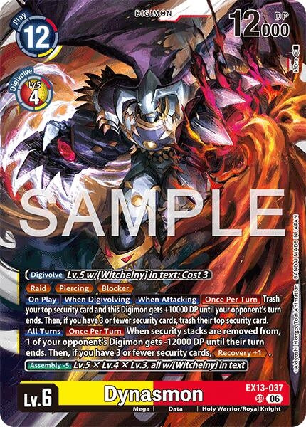 Image for Dynasmon (EX13-037 SR) (Chivalrous XIII) (EX-13) - Digimon Card Game