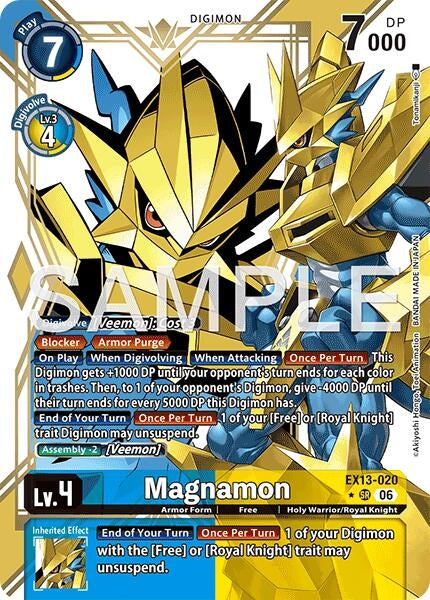 Image for Magnamon (Alternate Art) (EX13-020 SR) (Chivalrous XIII) (EX-13) - Digimon Card Game