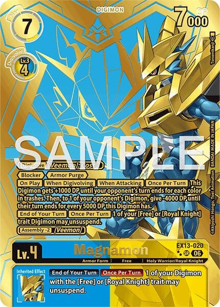 Image for Magnamon (Rare Pull) (EX13-020 SR) (Chivalrous XIII) (EX-13) - Digimon Card Game