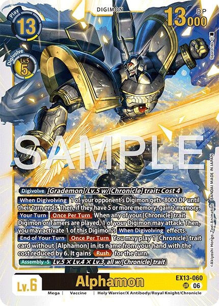 Image for Alphamon (EX13-060 UR) (Chivalrous XIII) (EX-13) - Digimon Card Game