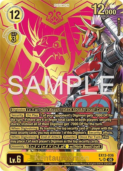 Image for Kentaurosmon (Rare Pull) (EX13-036 SR) (Chivalrous XIII) (EX-13) - Digimon Card Game