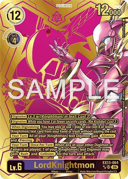Image for LordKnightmon (Rare Pull) (EX13-064 SR) (Chivalrous XIII) (EX-13) - Digimon Card Game