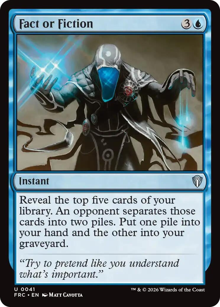 Image for Fact or Fiction (41) (Commander: Reality Fracture) (FRC) - Magic: The Gathering