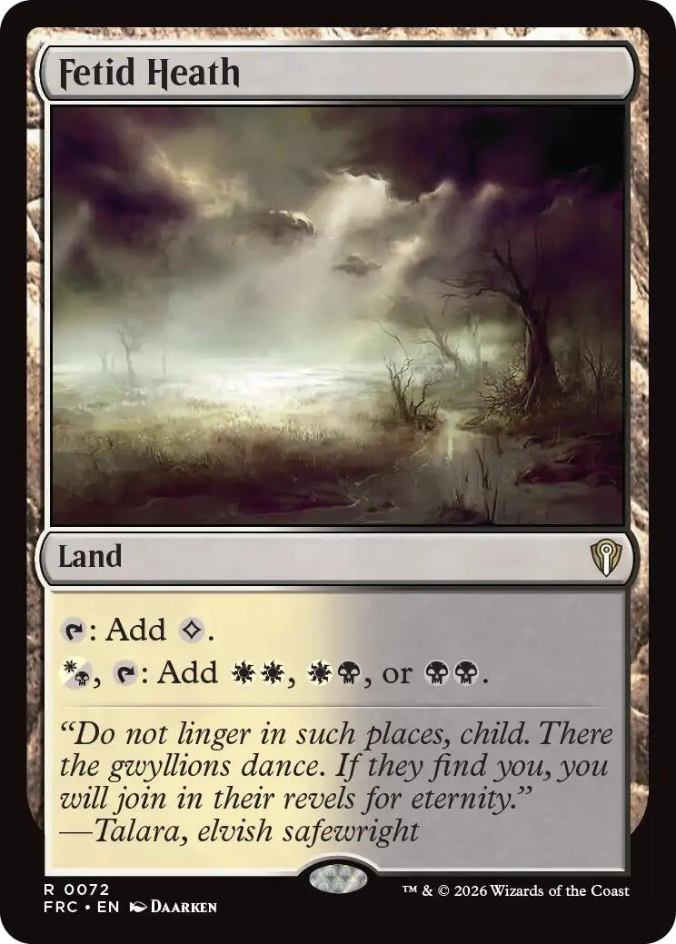 Image for Fetid Heath (72) (Commander: Reality Fracture) (FRC) - Magic: The Gathering