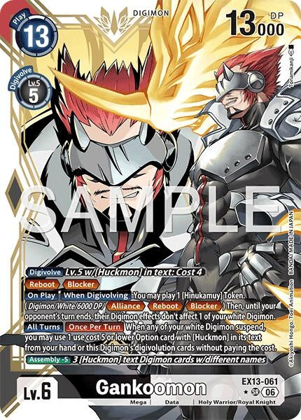 Image for Gankoomon (Alternate Art) (EX13-061 SR) (Chivalrous XIII) (EX-13) - Digimon Card Game