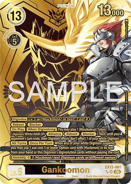 Image for Gankoomon (Rare Pull) (EX13-061 SR) (Chivalrous XIII) (EX-13) - Digimon Card Game