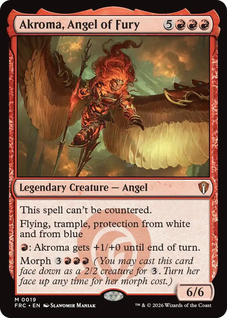 Image for Akroma, Angel of Fury (19) (Commander: Reality Fracture) (FRC) - Magic: The Gathering