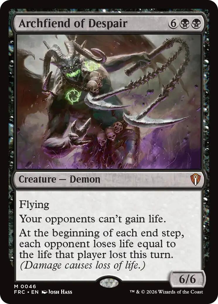 Image for Archfiend of Despair (46) (Commander: Reality Fracture) (FRC) - Magic: The Gathering
