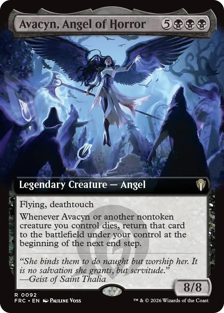 Image for Avacyn, Angel of Horror (Extended Art) (92) (Commander: Reality Fracture) (FRC) - Magic: The Gathering