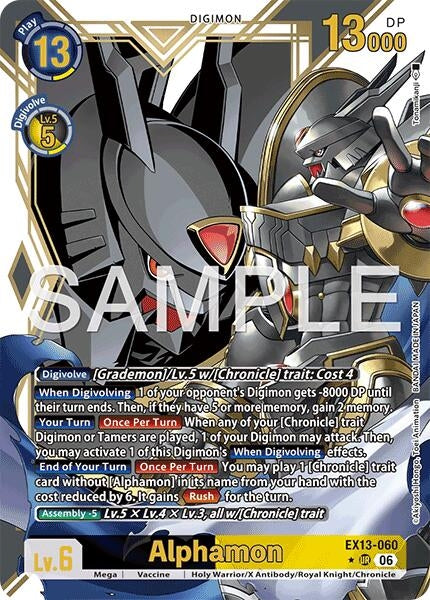 Image for Alphamon (Alternate Art) (EX13-060 UR) (Chivalrous XIII) (EX-13) - Digimon Card Game