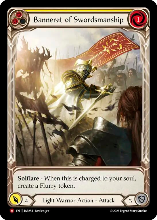 Image for Banneret of Swordsmanship (Extended Art) (IAR253) (Usurp the Shadow Throne) (IAR) - Flesh and Blood TCG