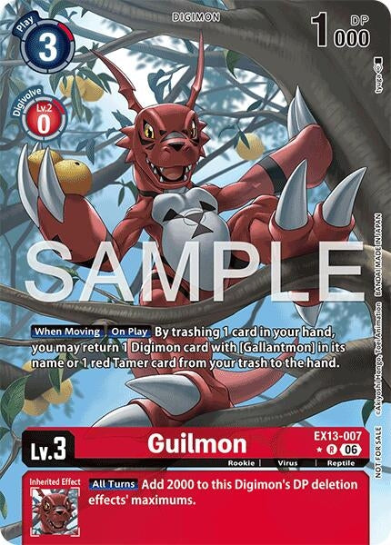 Image for Guilmon (Extended Art) (EX13-007 R) (Chivalrous XIII) (EX-13) - Digimon Card Game