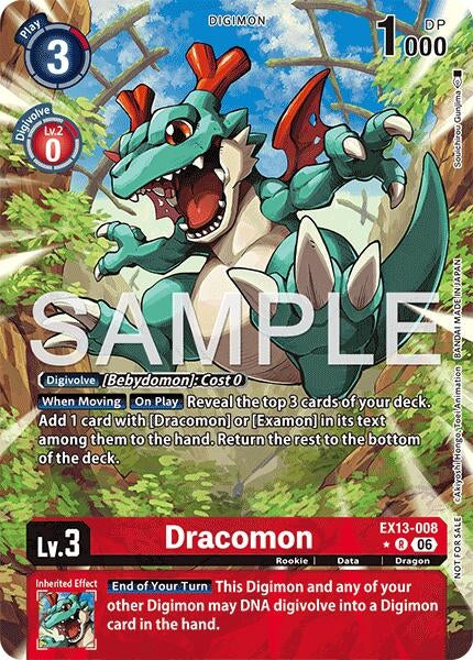 Image for Dracomon (Extended Art) (EX13-008 R) (Chivalrous XIII) (EX-13) - Digimon Card Game