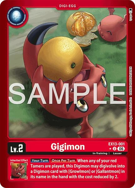Image for Gigimon (Limited Foil) (EX13-001 U) (Chivalrous XIII) (EX-13) - Digimon Card Game