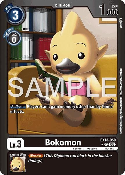 Image for Bokomon (Limited Foil) (EX13-050 C) (Chivalrous XIII) (EX-13) - Digimon Card Game