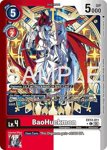 Image for BaoHuckmon (Limited Foil) (EX13-011 C) (Chivalrous XIII) (EX-13) - Digimon Card Game