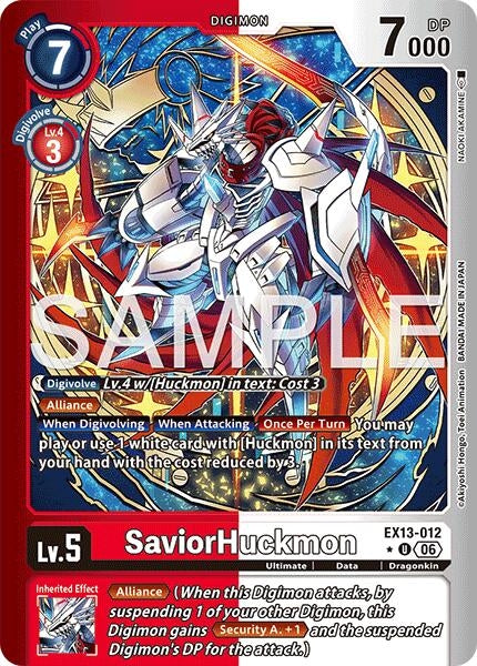 Image for SaviorHuckmon (Limited Foil) (EX13-012 U) (Chivalrous XIII) (EX-13) - Digimon Card Game