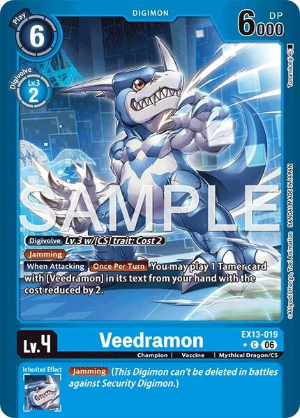 Image for Veedramon (Limited Foil) (EX13-019 C) (Chivalrous XIII) (EX-13) - Digimon Card Game