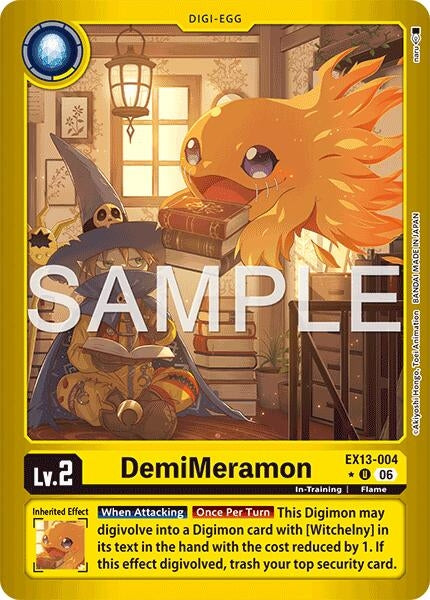 Image for DemiMeramon (Limited Foil) (EX13-004 U) (Chivalrous XIII) (EX-13) - Digimon Card Game