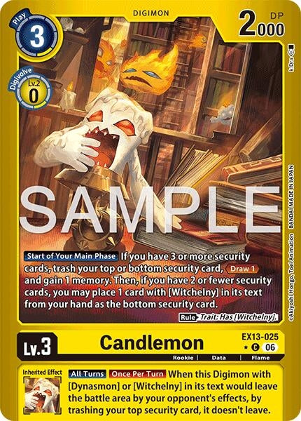 Image for Candlemon (Limited Foil) (EX13-025 C) (Chivalrous XIII) (EX-13) - Digimon Card Game
