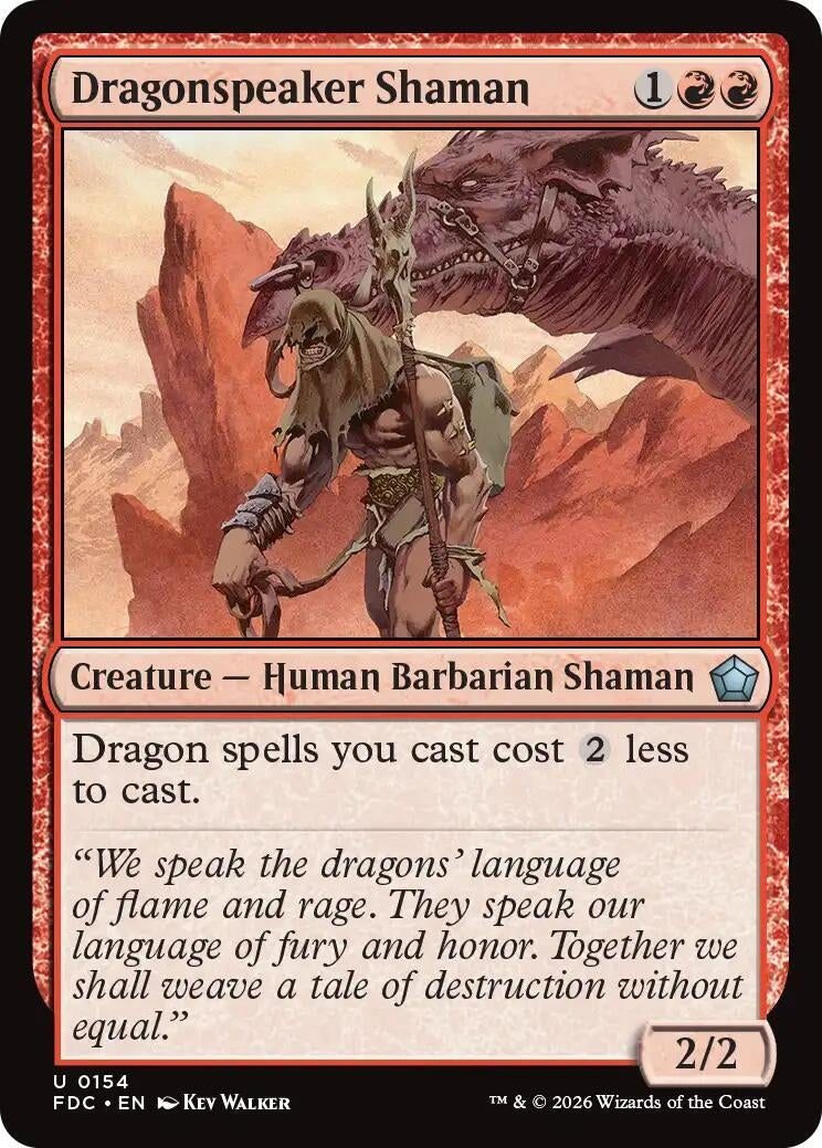 Image for Dragonspeaker Shaman (154) (Commander: Foundations) (FDC) - Magic: The Gathering