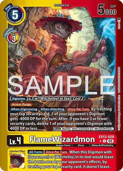 Image for FlameWizardmon (Limited Foil) (EX13-029 C) (Chivalrous XIII) (EX-13) - Digimon Card Game