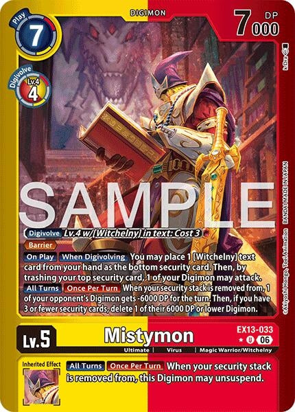 Image for Mistymon (Limited Foil) (EX13-033 U) (Chivalrous XIII) (EX-13) - Digimon Card Game