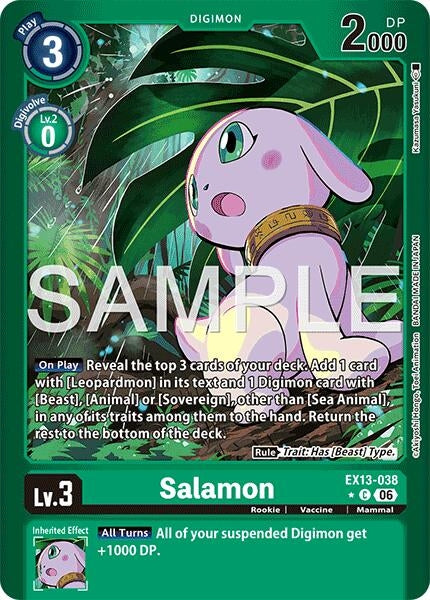 Image for Salamon (Limited Foil) (EX13-038 C) (Chivalrous XIII) (EX-13) - Digimon Card Game
