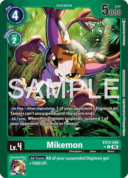 Image for Mikemon (Limited Foil) (EX13-040 C) (Chivalrous XIII) (EX-13) - Digimon Card Game