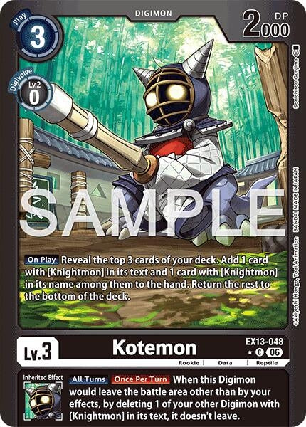 Image for Kotemon (Limited Foil) (EX13-048 C) (Chivalrous XIII) (EX-13) - Digimon Card Game