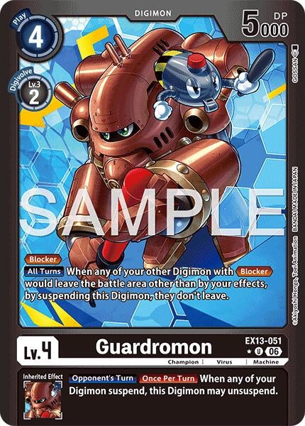 Image for Guardromon (Limited Foil) (EX13-051 U) (Chivalrous XIII) (EX-13) - Digimon Card Game