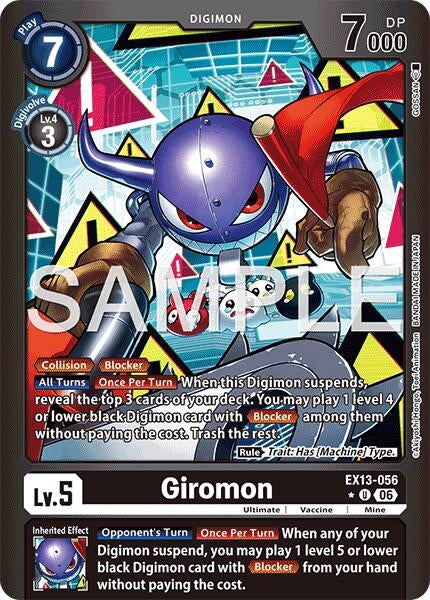 Image for Giromon (Limited Foil) (EX13-056 U) (Chivalrous XIII) (EX-13) - Digimon Card Game