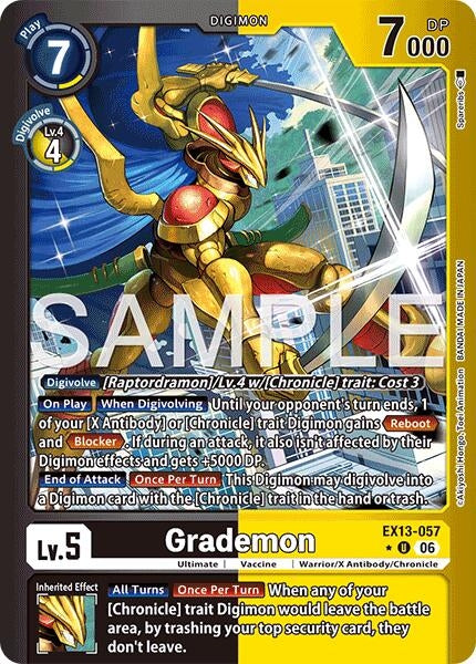 Image for Grademon (Limited Foil) (EX13-057 U) (Chivalrous XIII) (EX-13) - Digimon Card Game
