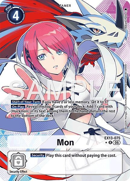 Image for Mon (Alternate Art) (EX13-075 R) (Chivalrous XIII) (EX-13) - Digimon Card Game
