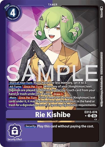 Image for Rie Kishibe (Alternate Art) (EX13-074 U) (Chivalrous XIII) (EX-13) - Digimon Card Game