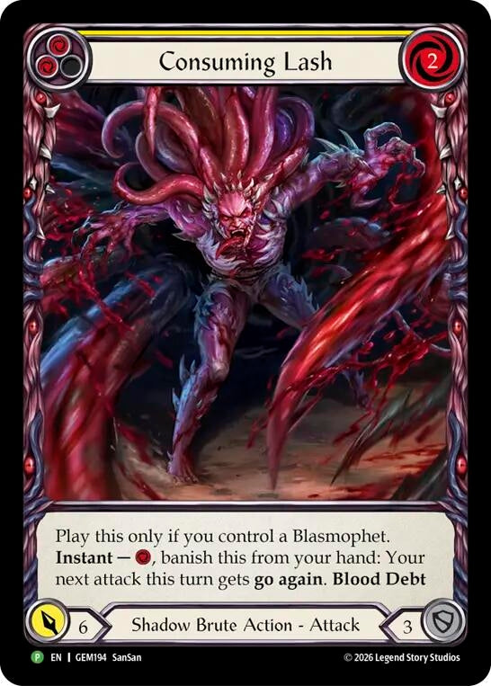 Image for Consuming Lash (GEM194) (GEM Pack 6) (GEM) - Flesh and Blood TCG