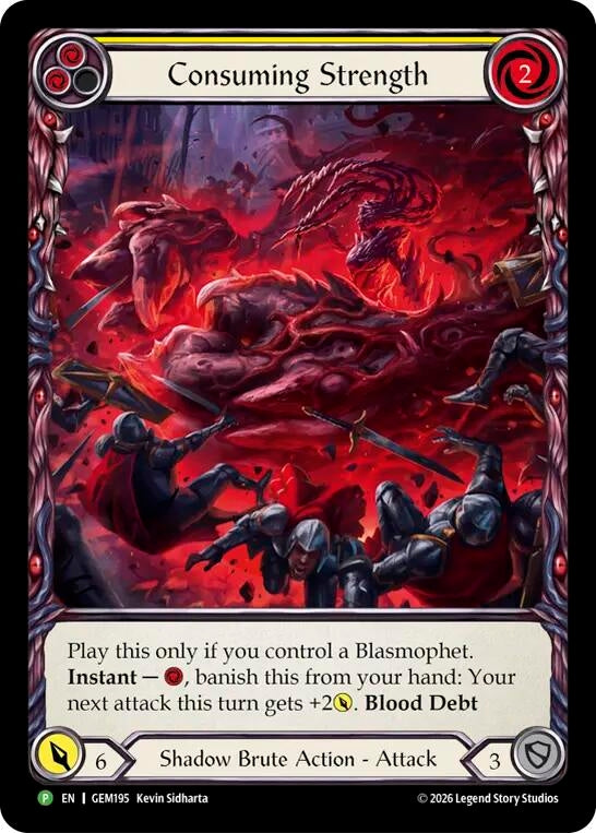 Image for Consuming Strength (GEM195) (GEM Pack 6) (GEM) - Flesh and Blood TCG