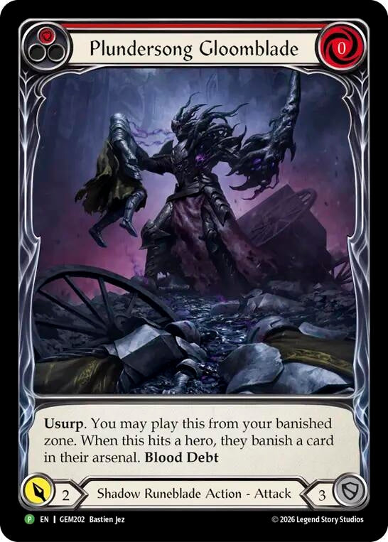 Image for Plundersong Gloomblade (GEM202) (GEM Pack 6) (GEM) - Flesh and Blood TCG