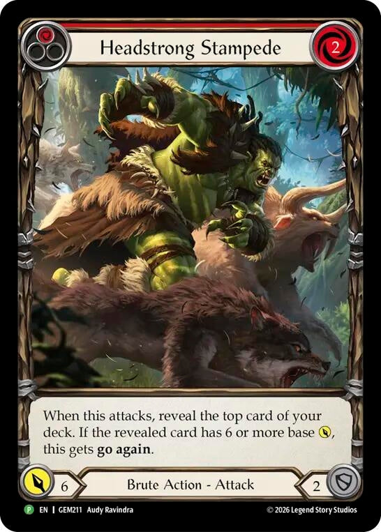 Image for Headstrong Stampede (GEM211) (GEM Pack 6) (GEM) - Flesh and Blood TCG