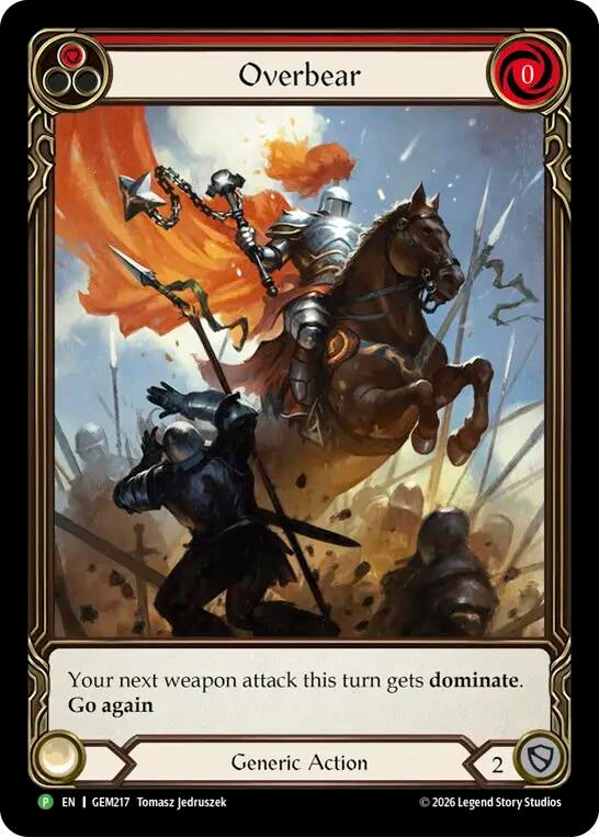 Image for Overbear (GEM217) (GEM Pack 6) (GEM) - Flesh and Blood TCG